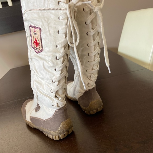 Rieker Switzerland High knee tall winter boots white size 38 - Picture 1 of 12
